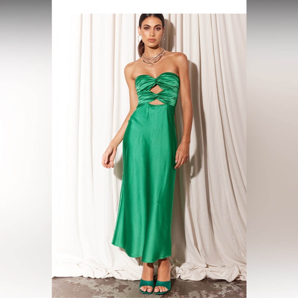 RNWY Mich slip dress in emerald size M/6 new